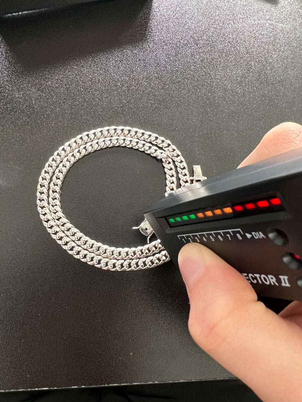 Men's Moissanite Real Cuban Curb Link Chain Hip Hop Solid 925 Silver Necklace