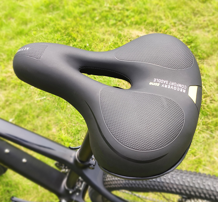 Unisex Memory Foam Bike Seat Cushion with Dual Shock Absorbing Balls