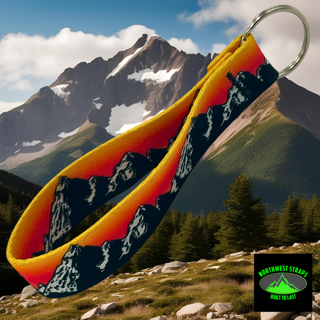 Mountaineer Orange Glow Key Fob, Perfect for backpack or purse. Outdoor Fashion