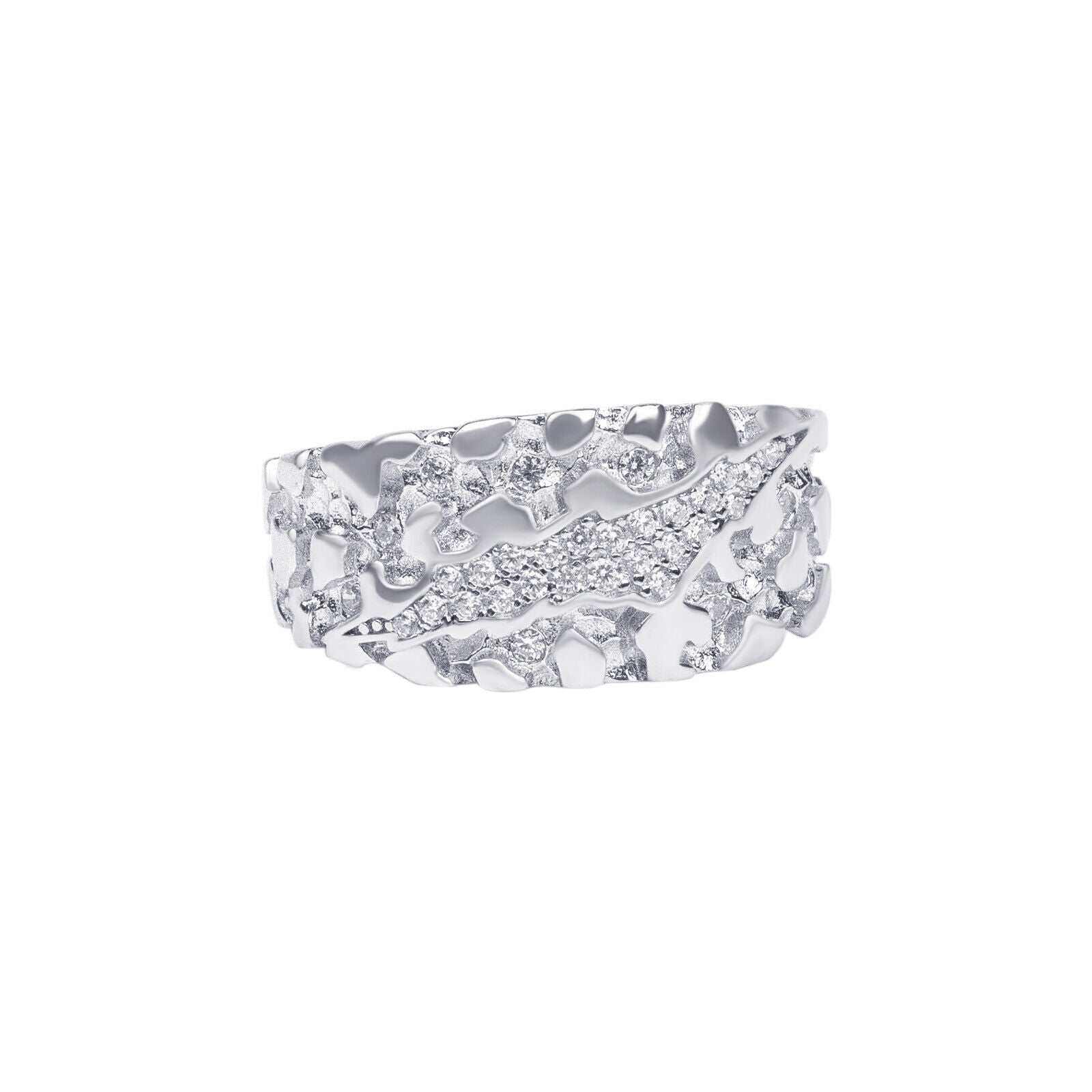 Nugget Claw Mark Ring in Solid 925 Sterling Silver