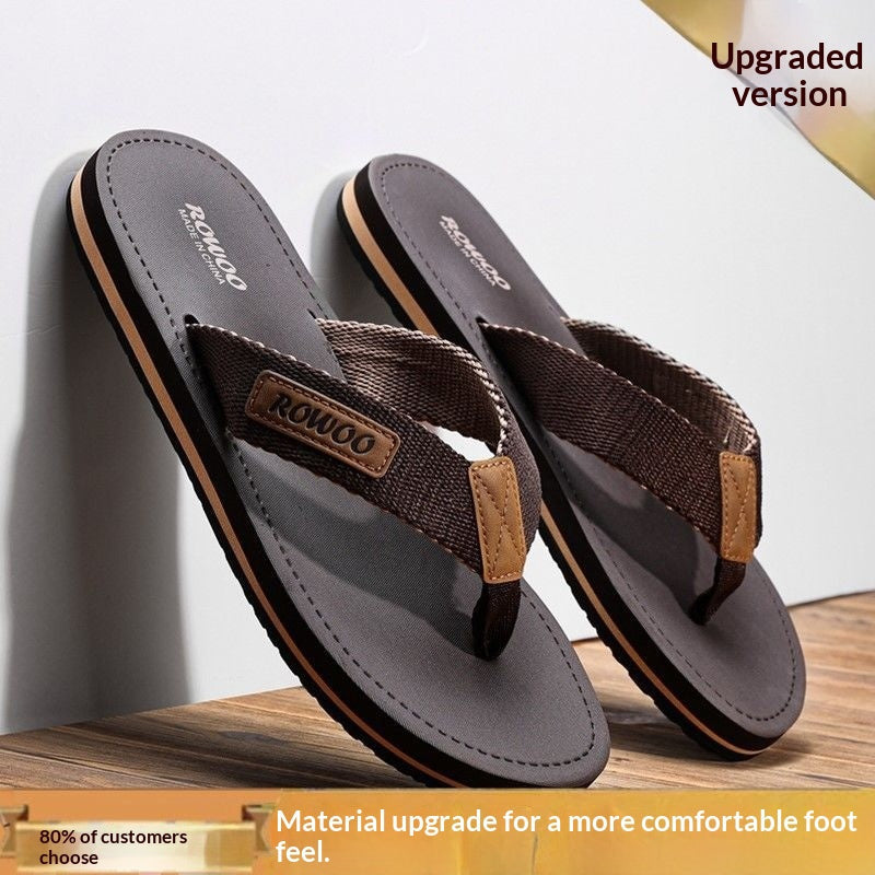 Comfortable Casual Summer Flip Flops with Cotton Straps
