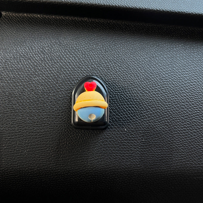 2 Pcs Cartoon Car Dashboard Hooks Mini Adhesive Organizer Hangers