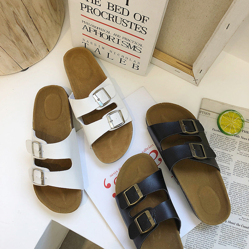 Women’s Adjustable Buckle Comfort Footbed Sandals Beach Slides