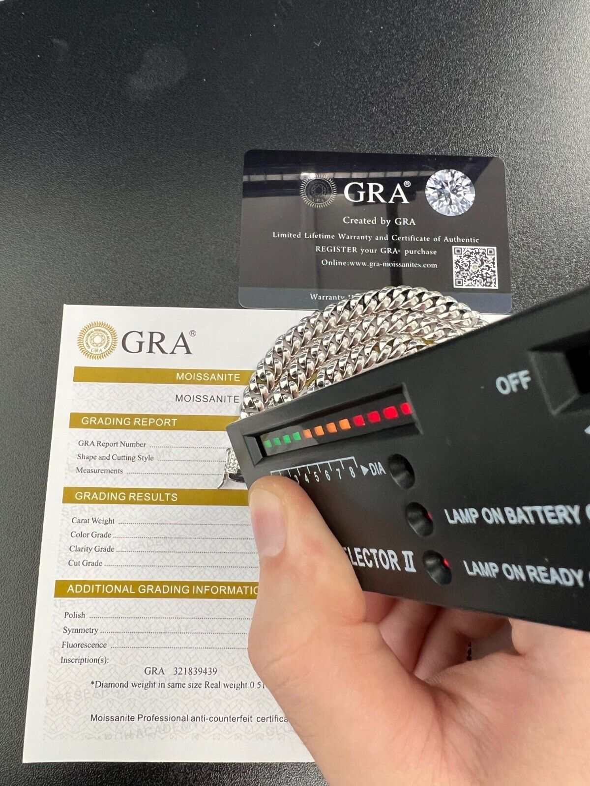 Mens Solid 925 Sterling Silver Moissanite Cuban Link Chain Hip Hop Necklace