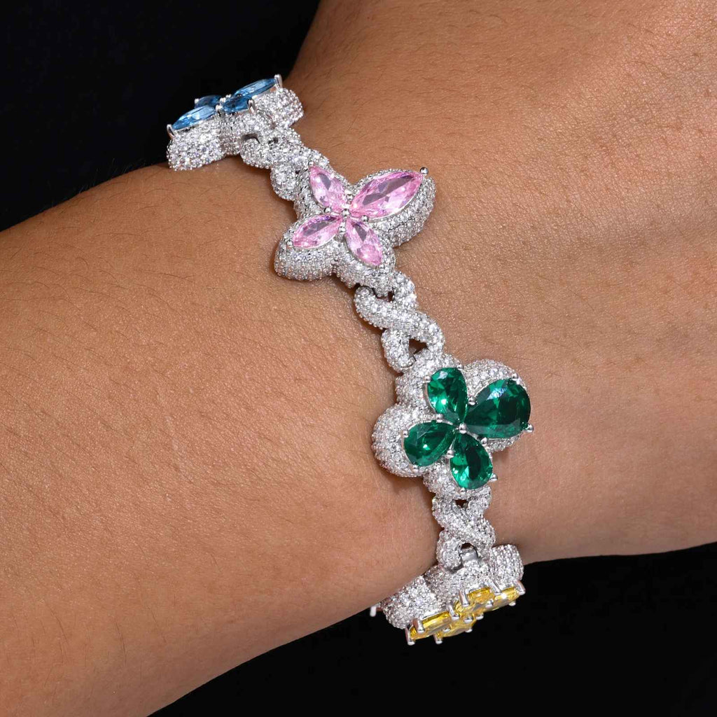 Fleur d’Éternité Moissanite Bracelet Apple Green