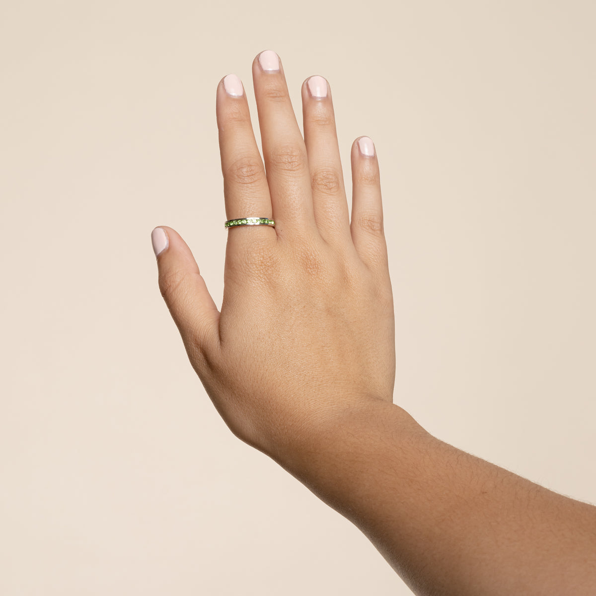 Tessa Peridot Crystal Eternity Band