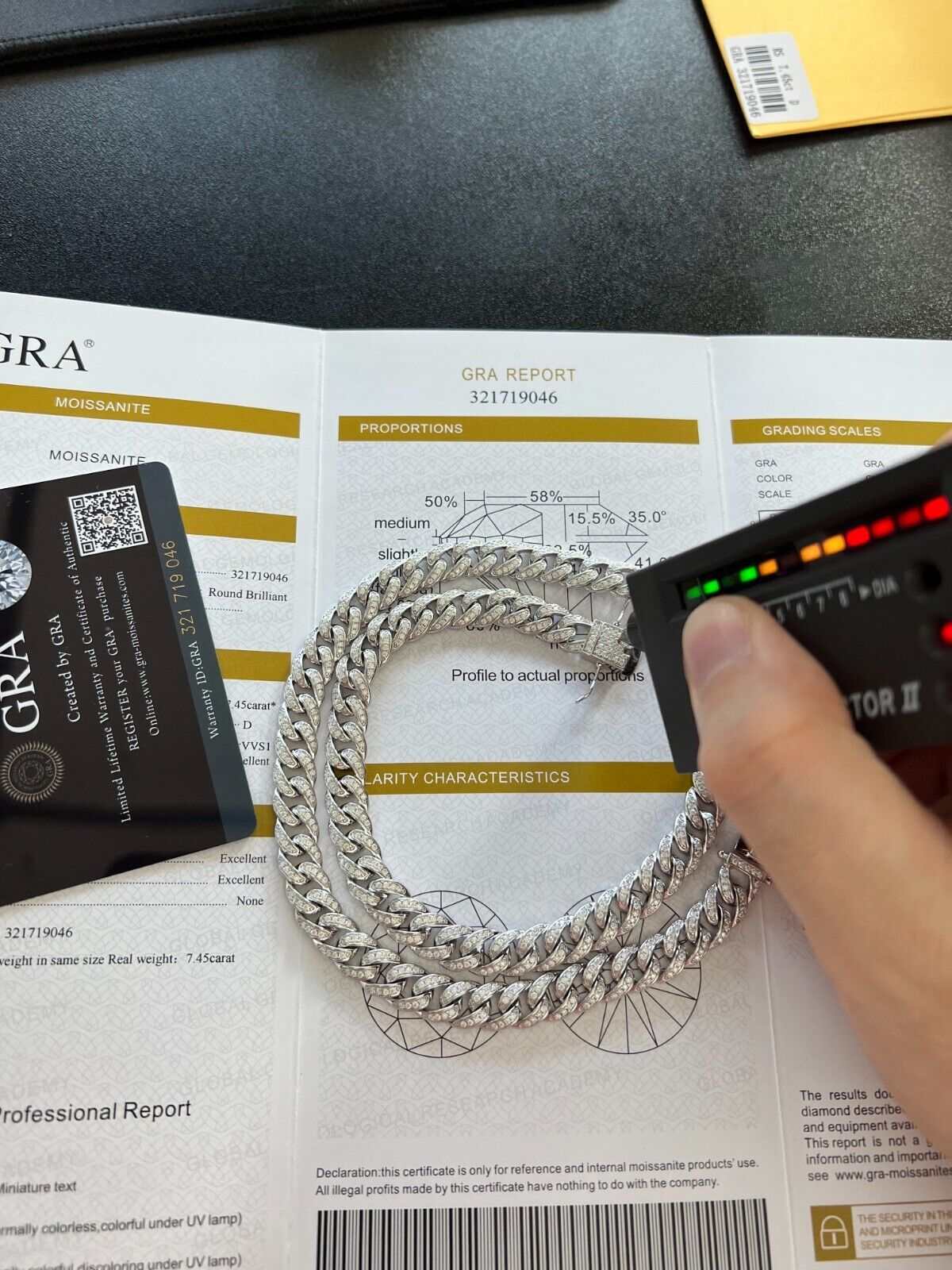 9MM Moissanite Real Miami Cuban Chain Necklace