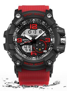 Professional Analog-Digital Sport Watch with Night Mode