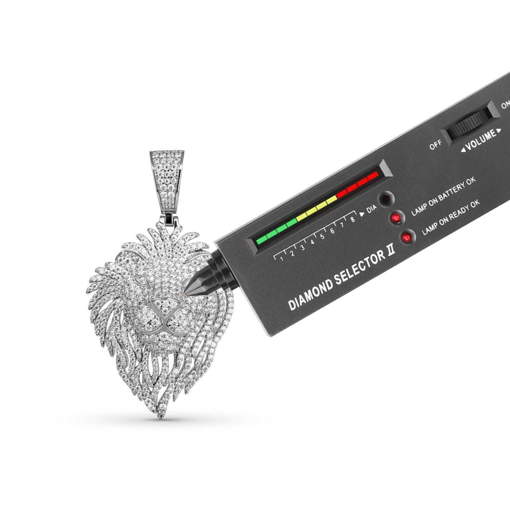 Moissanite Lion Head Iced Pendant 925 Sterling Silver Hip Hop Men Jewelry