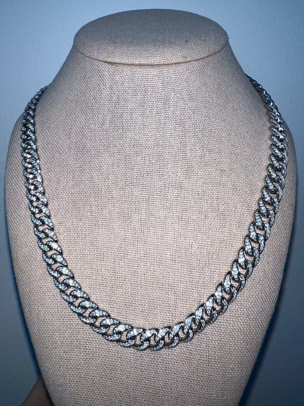 9MM Moissanite Real Miami Cuban Chain Necklace