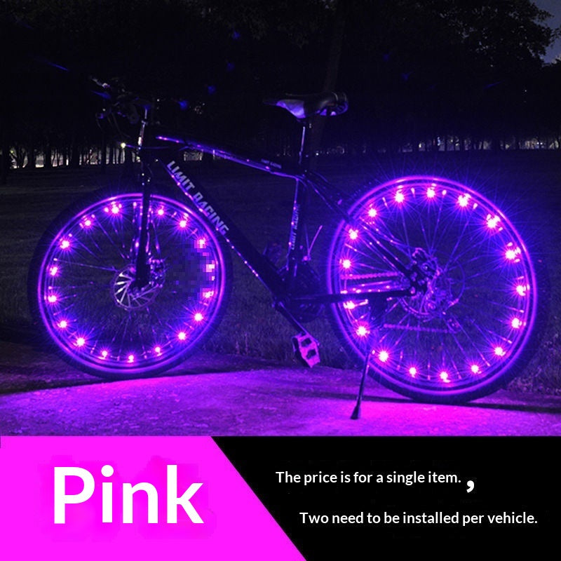 20 LED Waterproof Bike Wheel Spoke Lights for Night Visibility