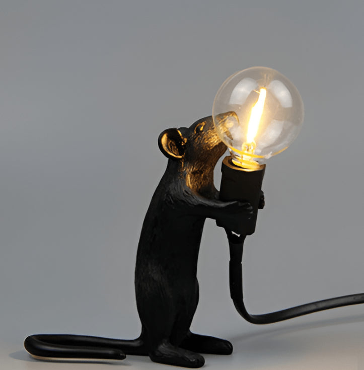Whimsical Resin Mouse Table Lamp – Unique Decorative LED