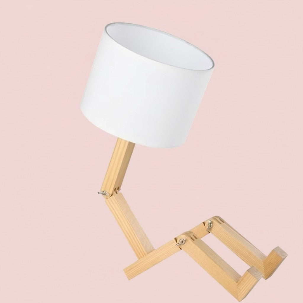 Modern Foldable Wooden Desk Lamp – Minimalist Adjustable Table Light