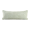 Delilah Block Print Pillow in Green - 14"x 36"
