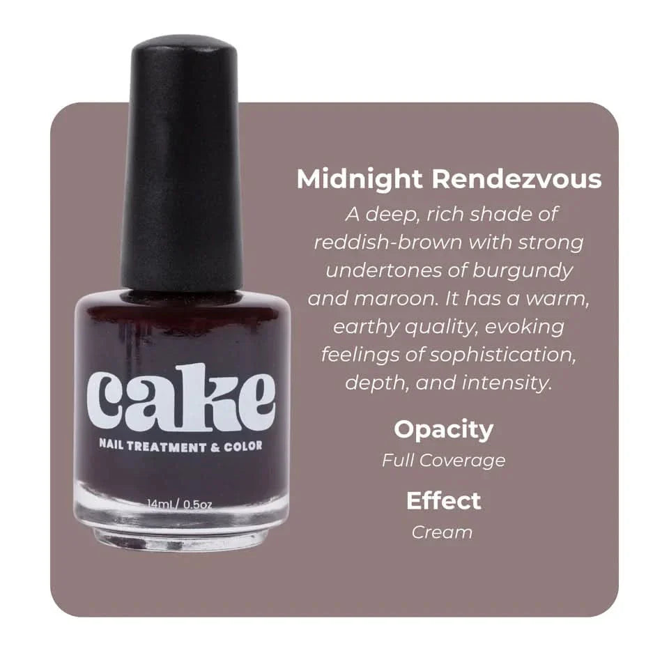 Midnight Rendezvous Nail Strengthening Polish - Deep Black & Red