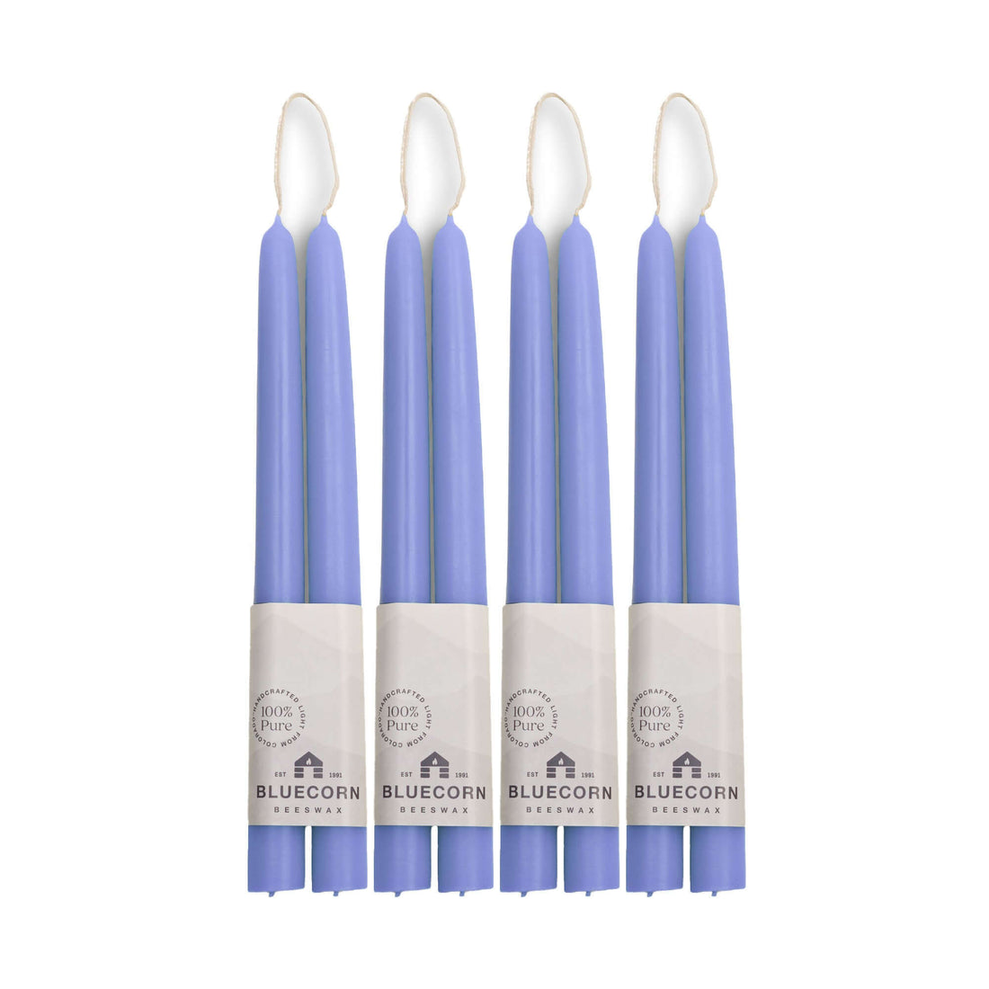Hand-Dipped Beeswax Taper Candles - Bulk 4-Pair Bundle