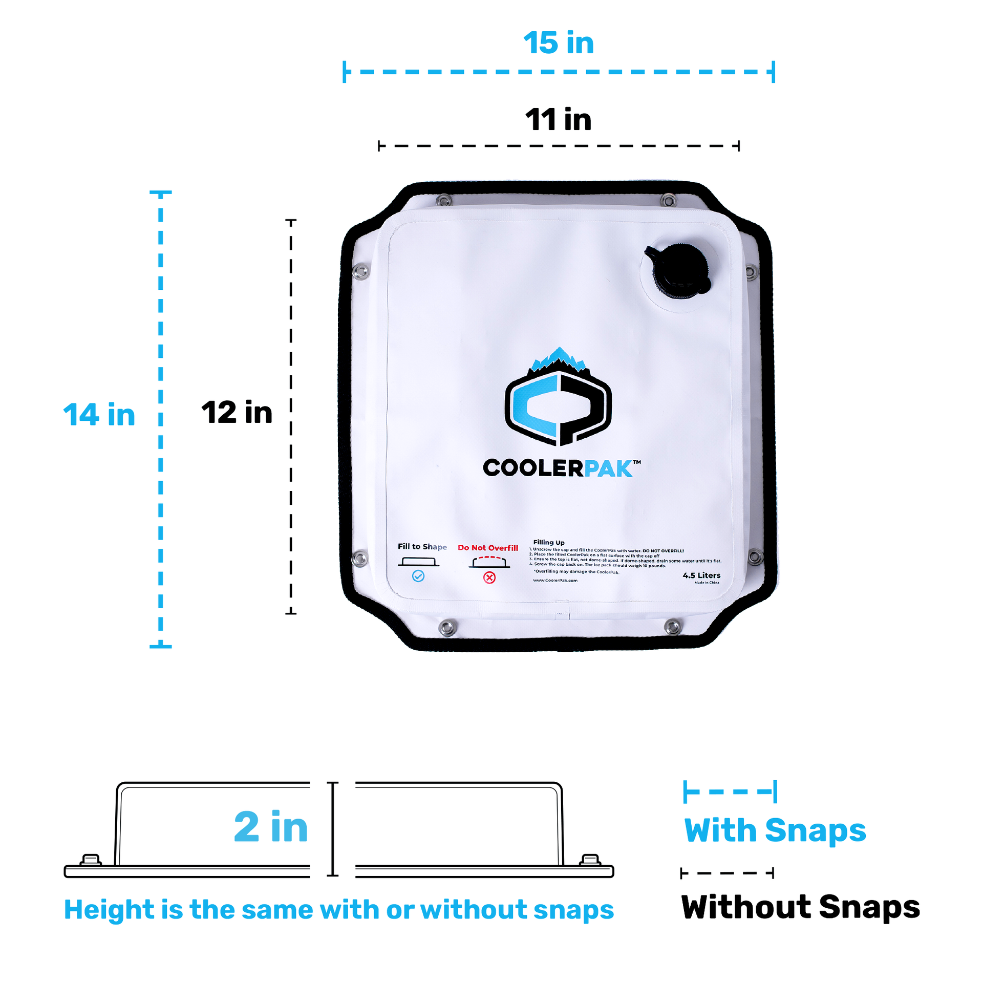 10lb Refillable Ice Block Reusable Cooler Pack for Camping - Image 2