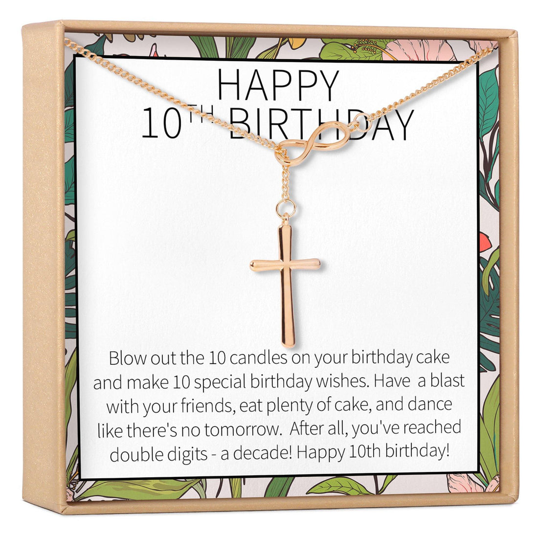 10th Birthday Gift Necklace, Multiple Styles