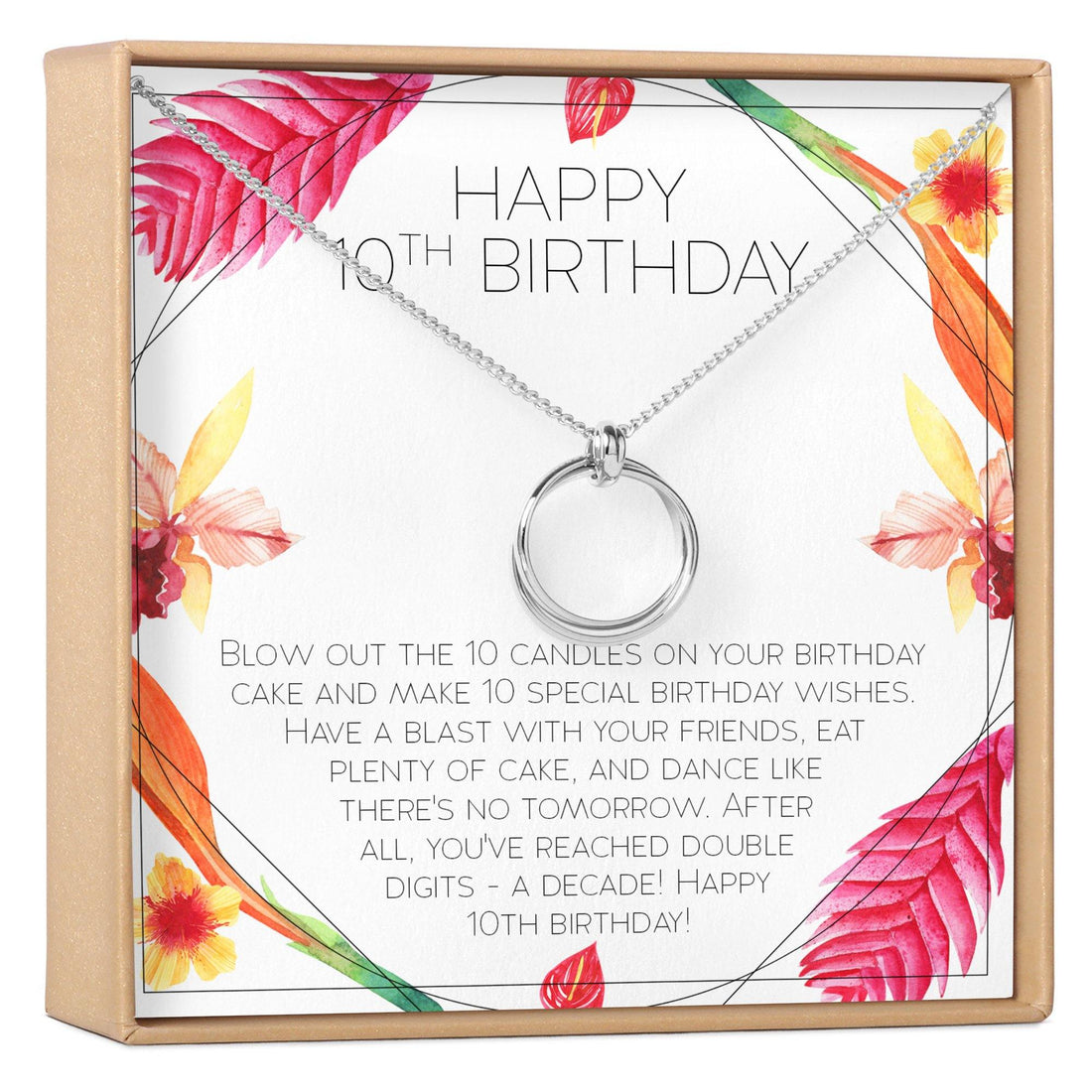 10th Birthday Gift Necklace, Multiple Styles