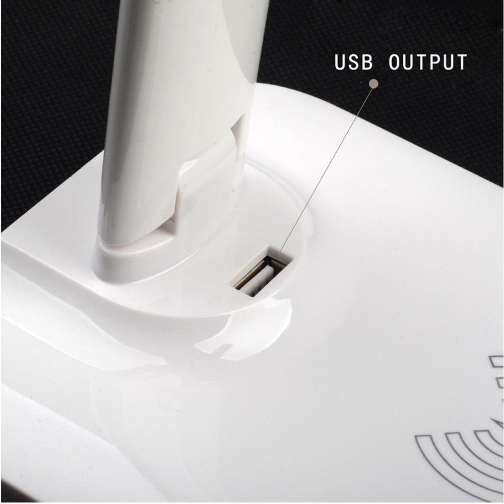 Foldable LED Desk Lamp with 10W Wireless Charger & USB Port