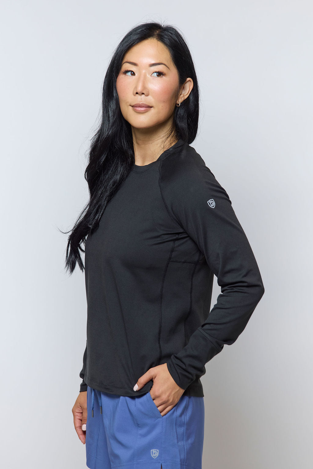 Women's Long Sleeve Athletic Top Moisture Wicking Performance Shirt - Image 7