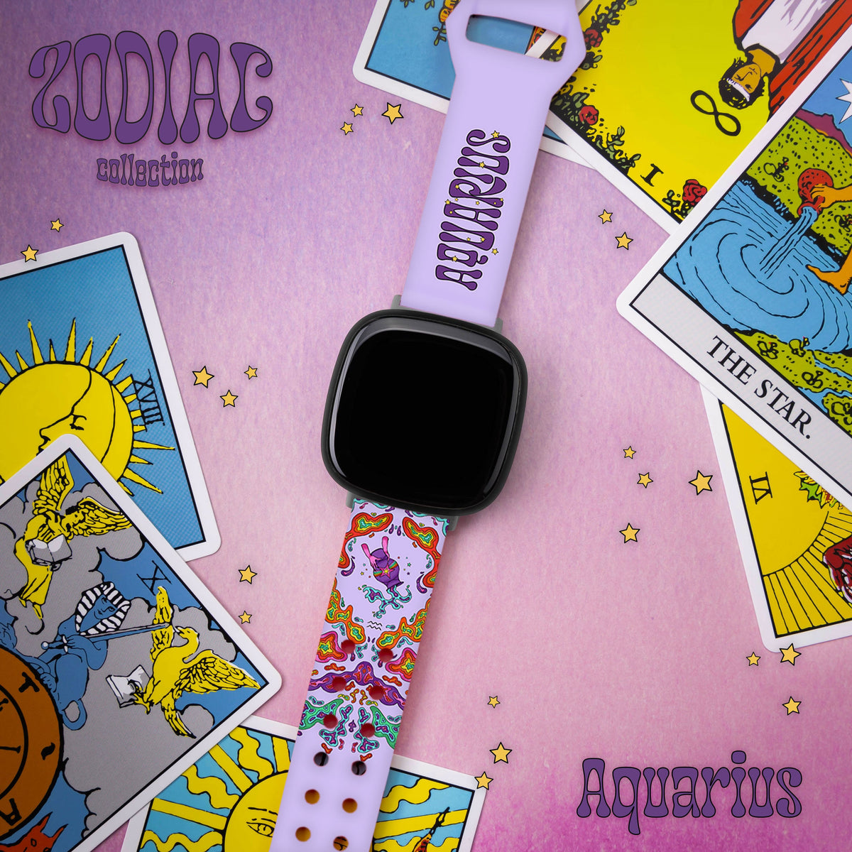 Zodiac Collection Printed Watch Band for Fitbit Versa 3 & Sense 1