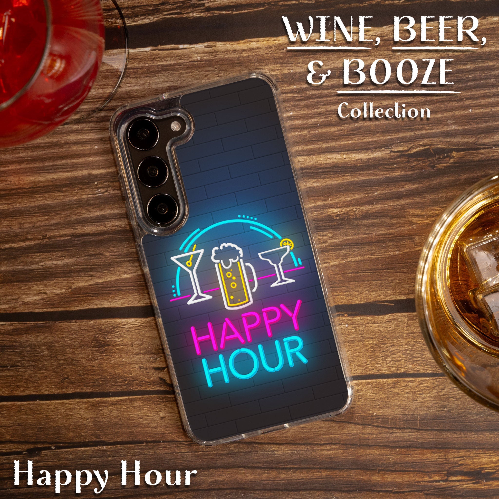 Wine, Beer & Booze Print Case for Samsung Galaxy S22, S22+, S22 Ultra