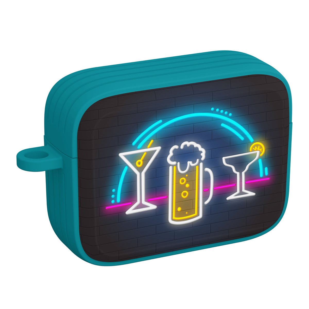 Wine, Beer & Booze AirPods Pro 1 & 2 Protective Case with Carabiner