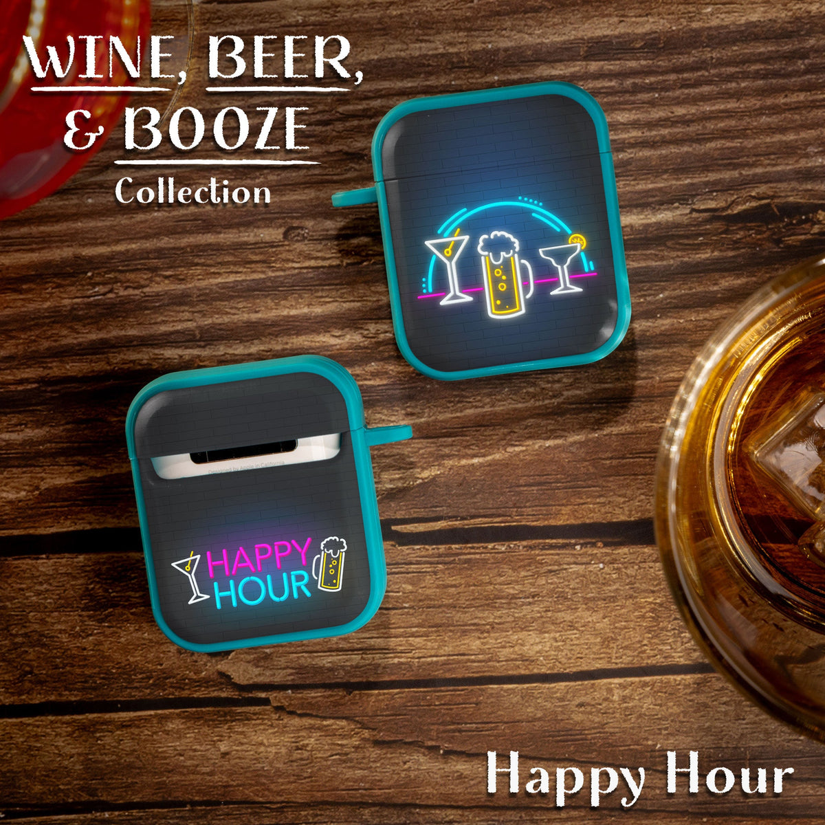 Wine Beer Booze HDX Protective Case for Apple AirPods Gen 1 2