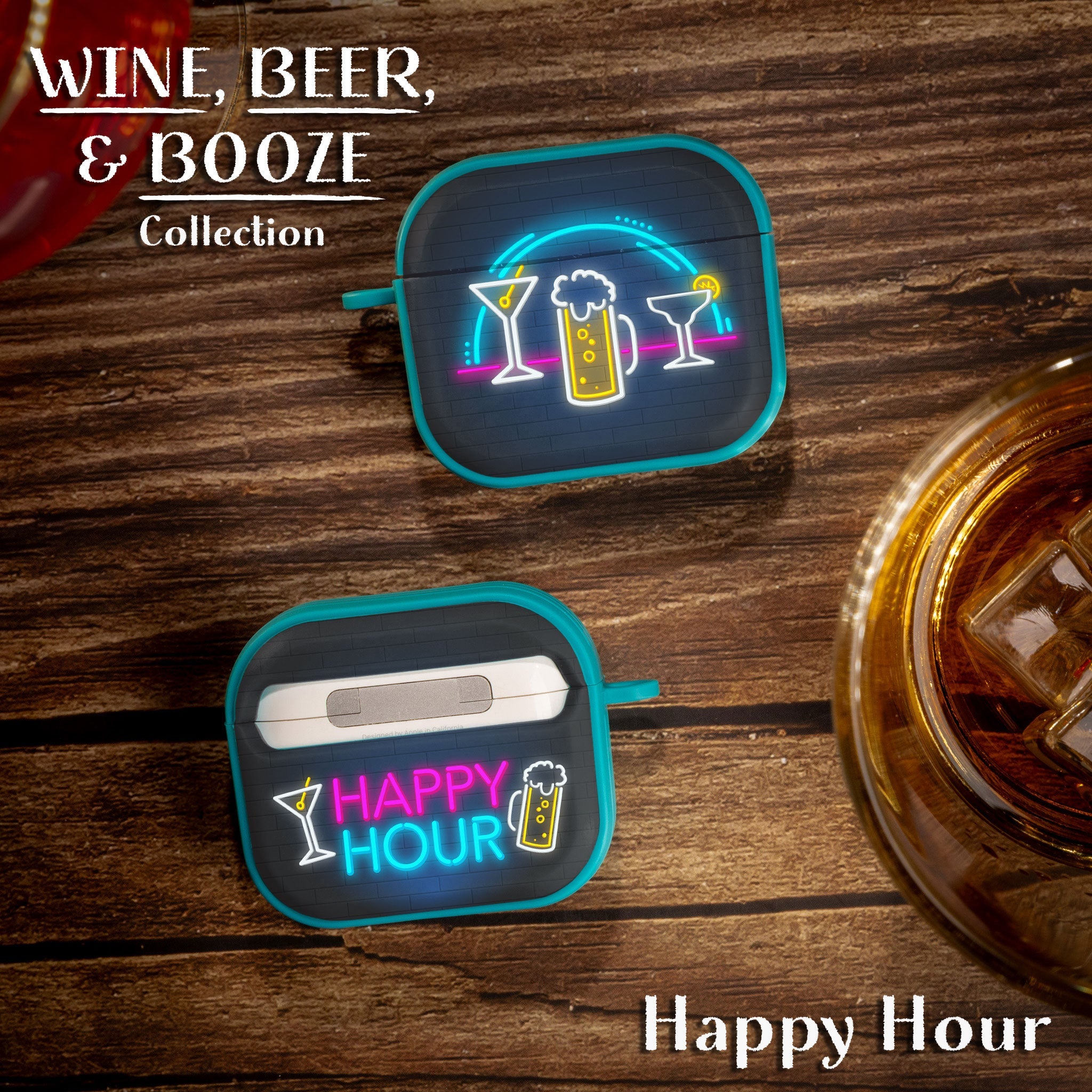 Wine Beer Booze HDX Protective Apple AirPods Gen 3 Case Cover