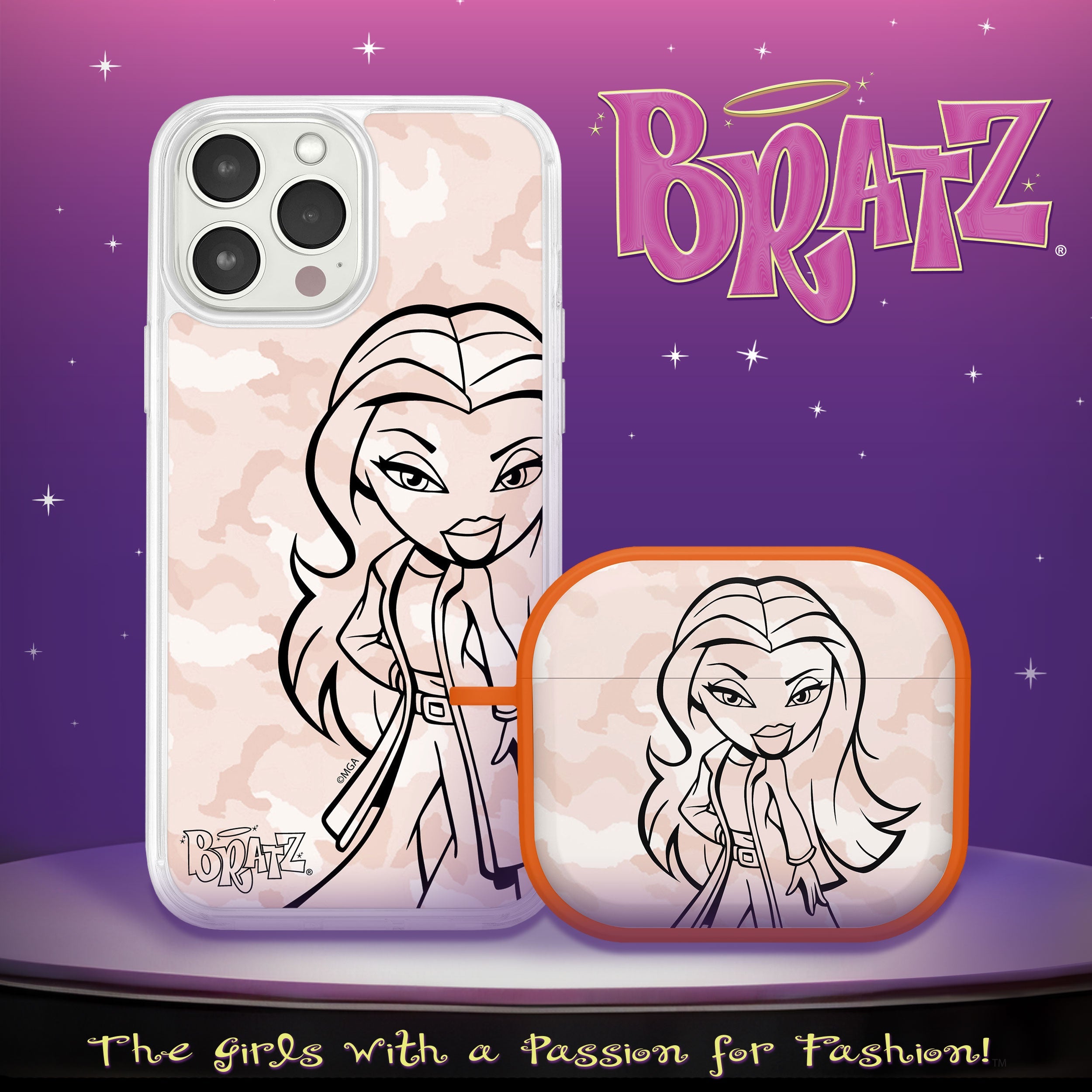 Bratz® Passion For Fashion HD Apple iPhone 13 Mag-Safe Phone Case and AirPods Gen 3 Combo Package