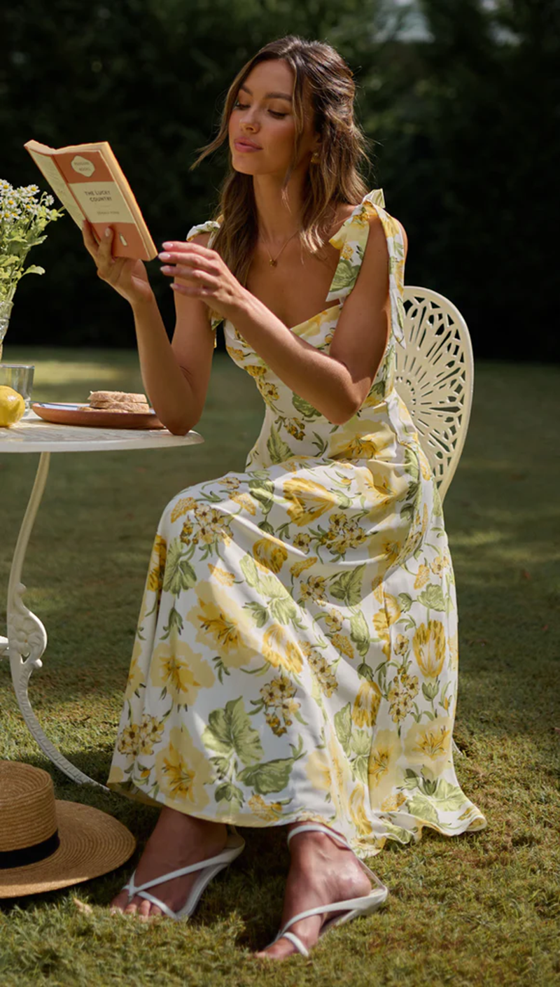 Women Summer New Bohemian Vacation Print Strap Dress