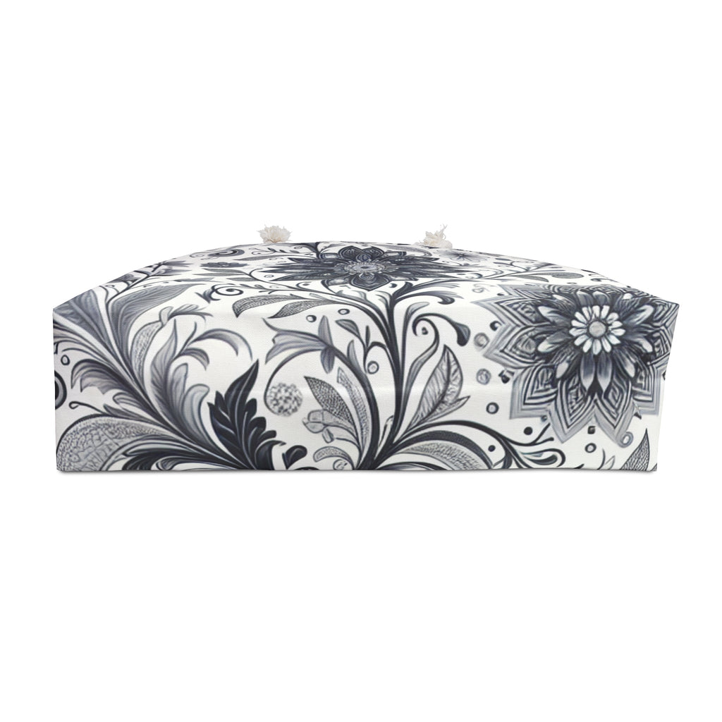Floral Print Weekender Bag Large Travel Tote for Beach and Gym