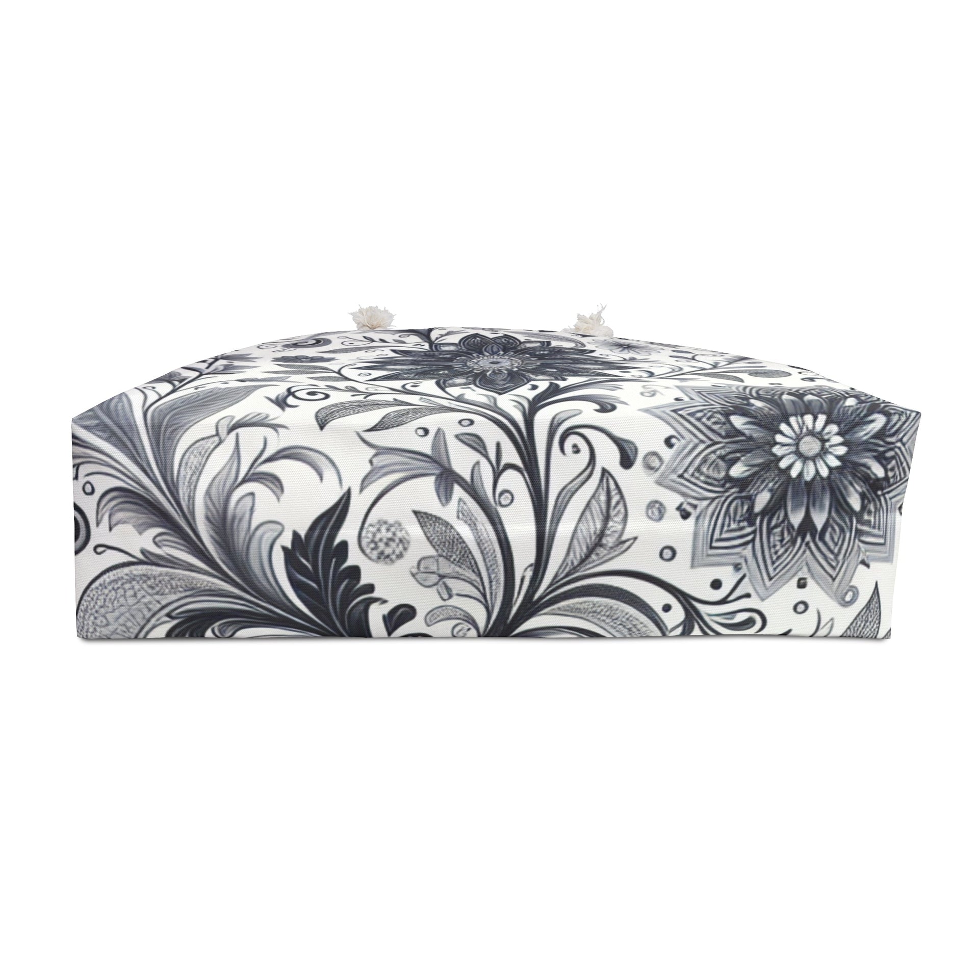 Floral Print Weekender Bag Large Travel Tote for Beach and Gym