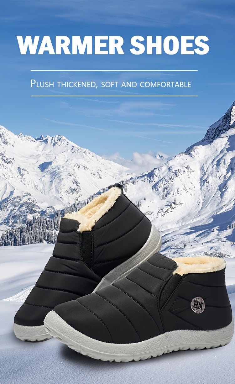 Women's Waterproof Plush Lined Ankle Boots for Winter Warmth - Image 7