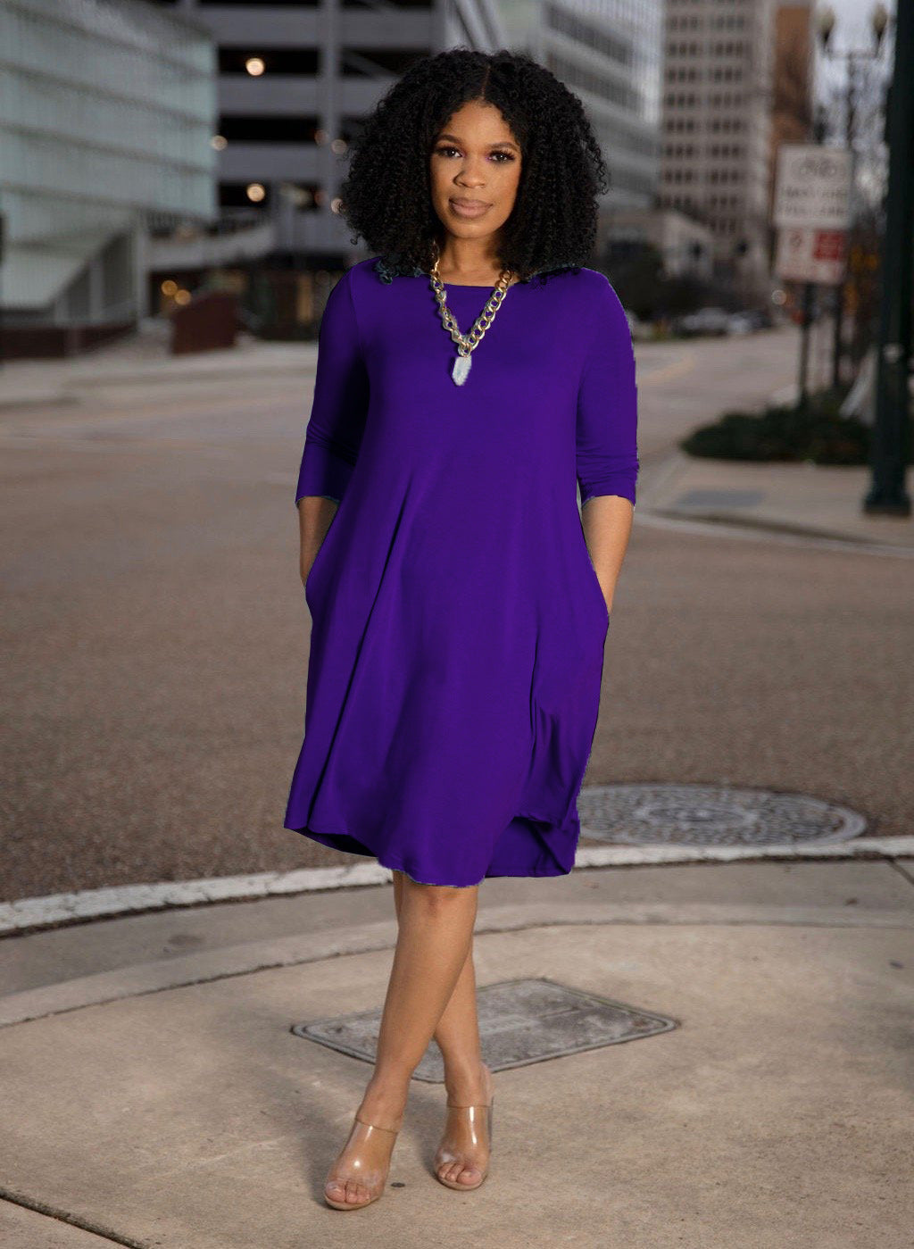 Women Clothing Dress Long Sleeve T-shirt Mid Solid Color Basic Summer Autumn