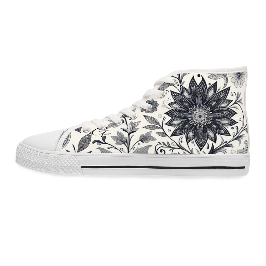 Floral High Top Sneakers: Comfortable Fashion Footwear for Women
