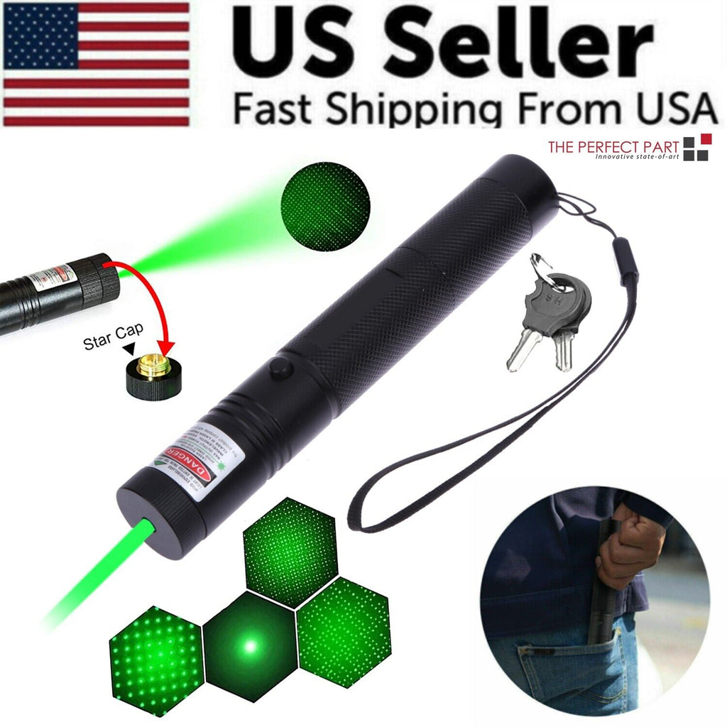Rechargeable green laser pointer pen used for astronomy and stargazing