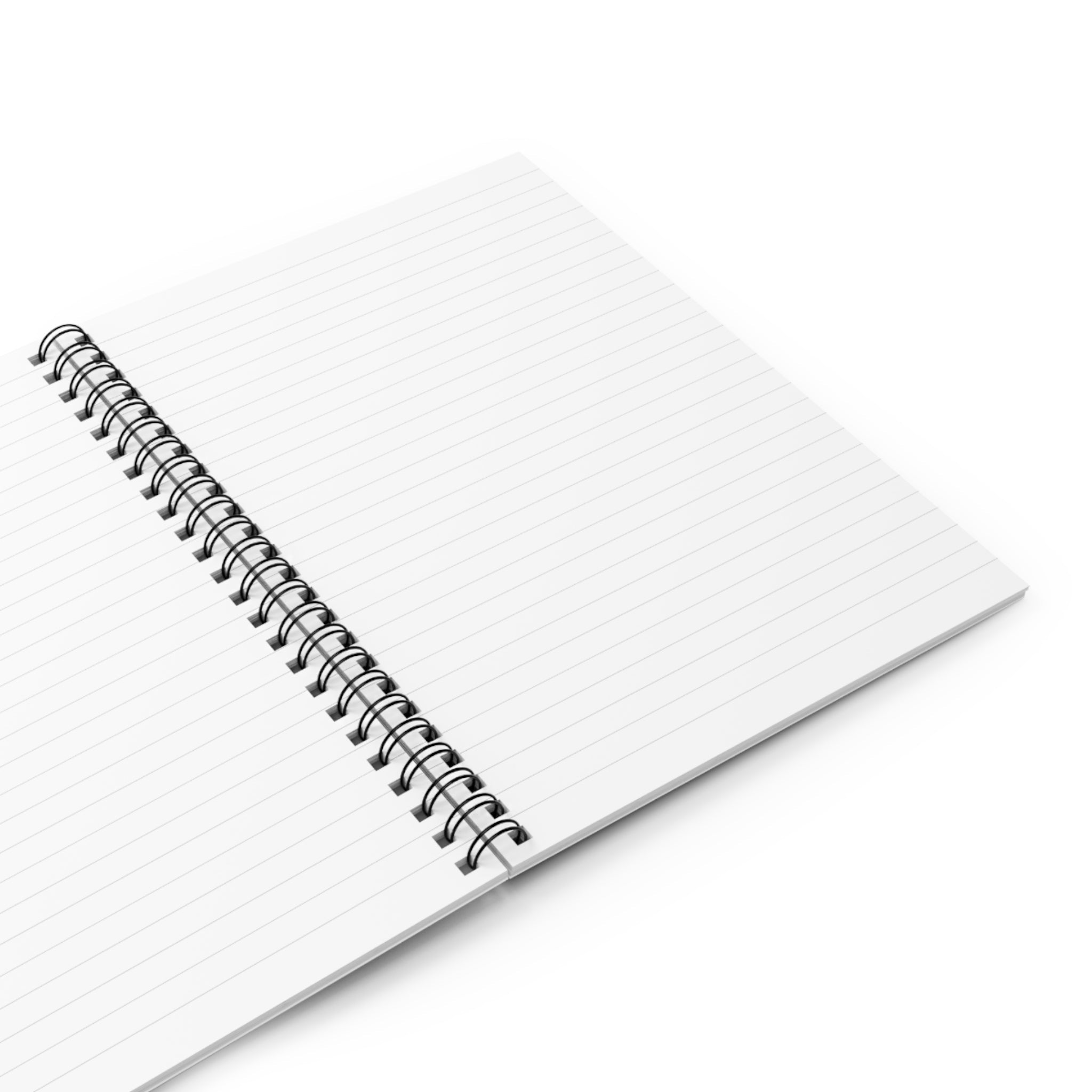 Minimalist Spiral Notebook Ruled Line in Black and Pink