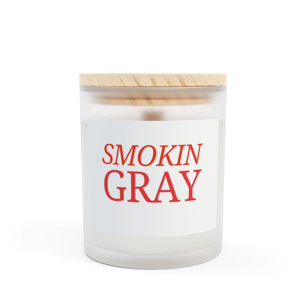 Smokin Gray Frosted Glass Candle, 11oz Modern Home Decor