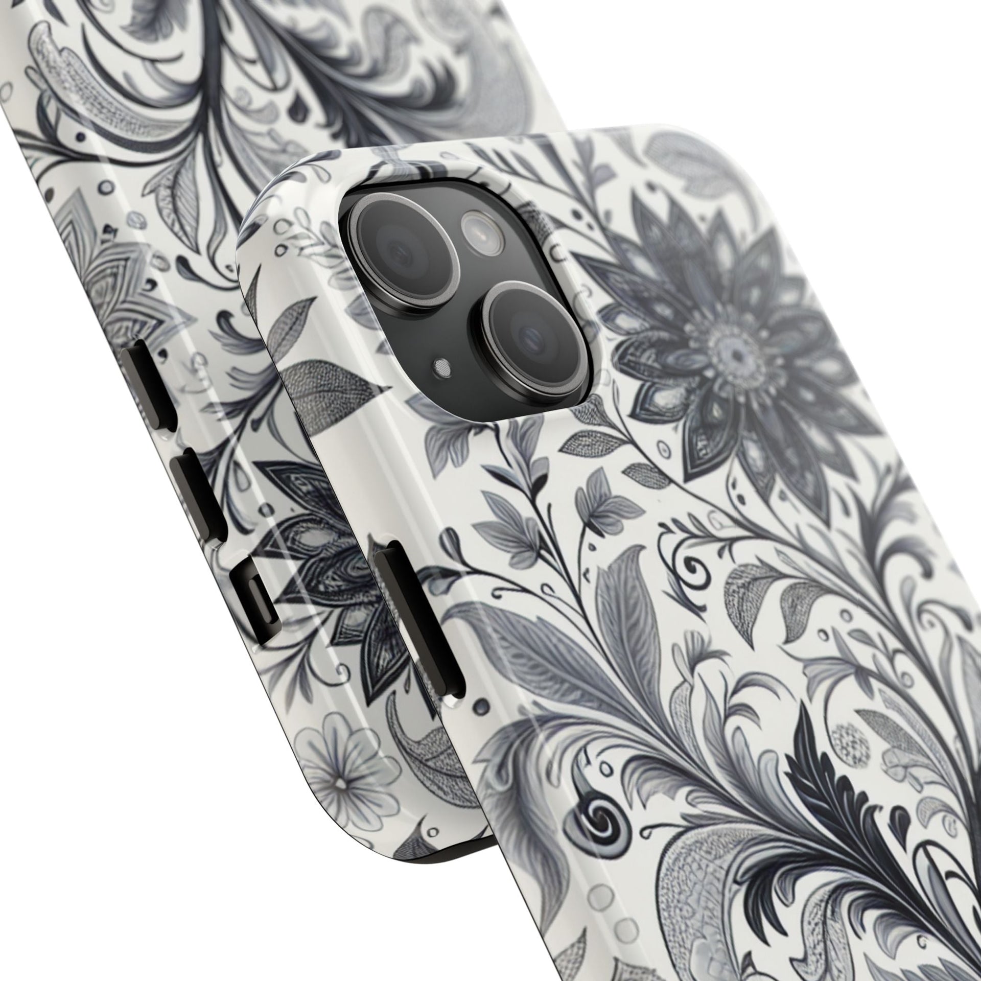 Floral Tough Phone Cases, Durable Phone Cover, Stylish Floral Design, Gift for Her, Trendy Tech Accessories, Birthday Present