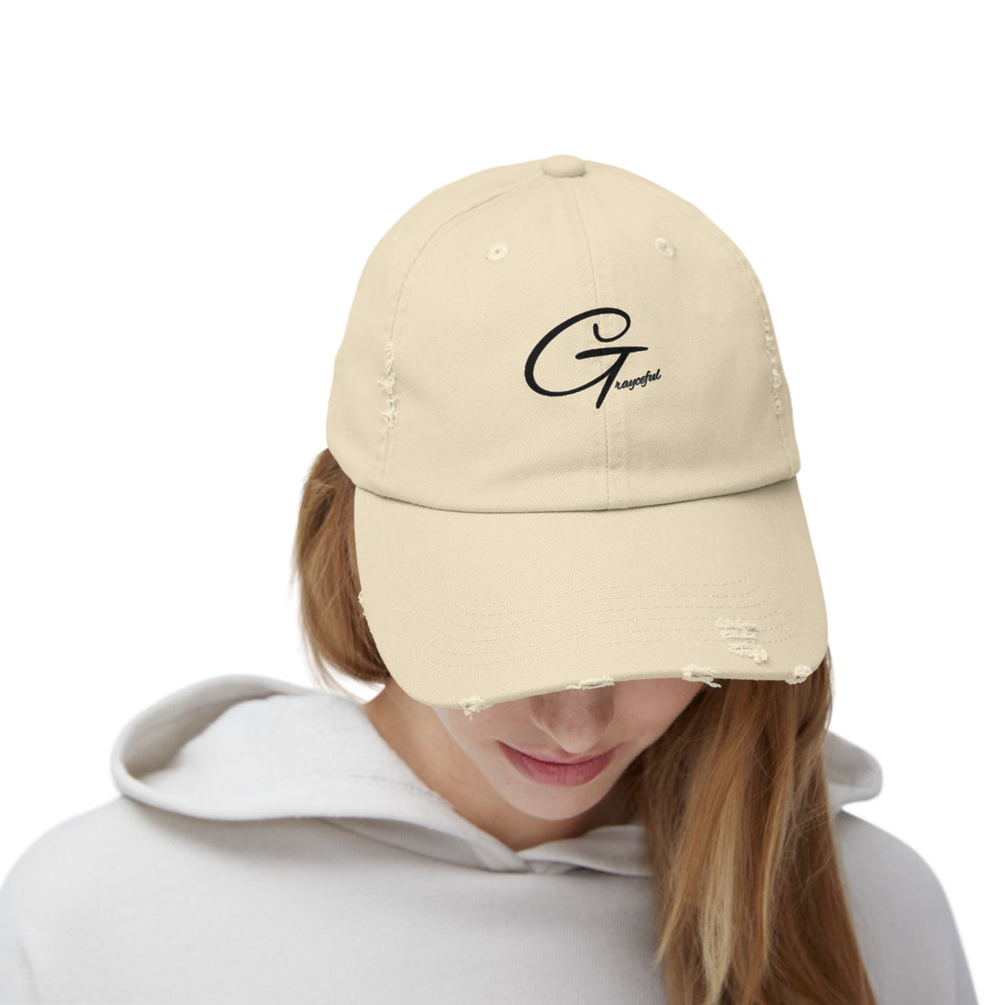 Distressed Cotton Baseball Cap - Unisex Casual Minimalist Hat