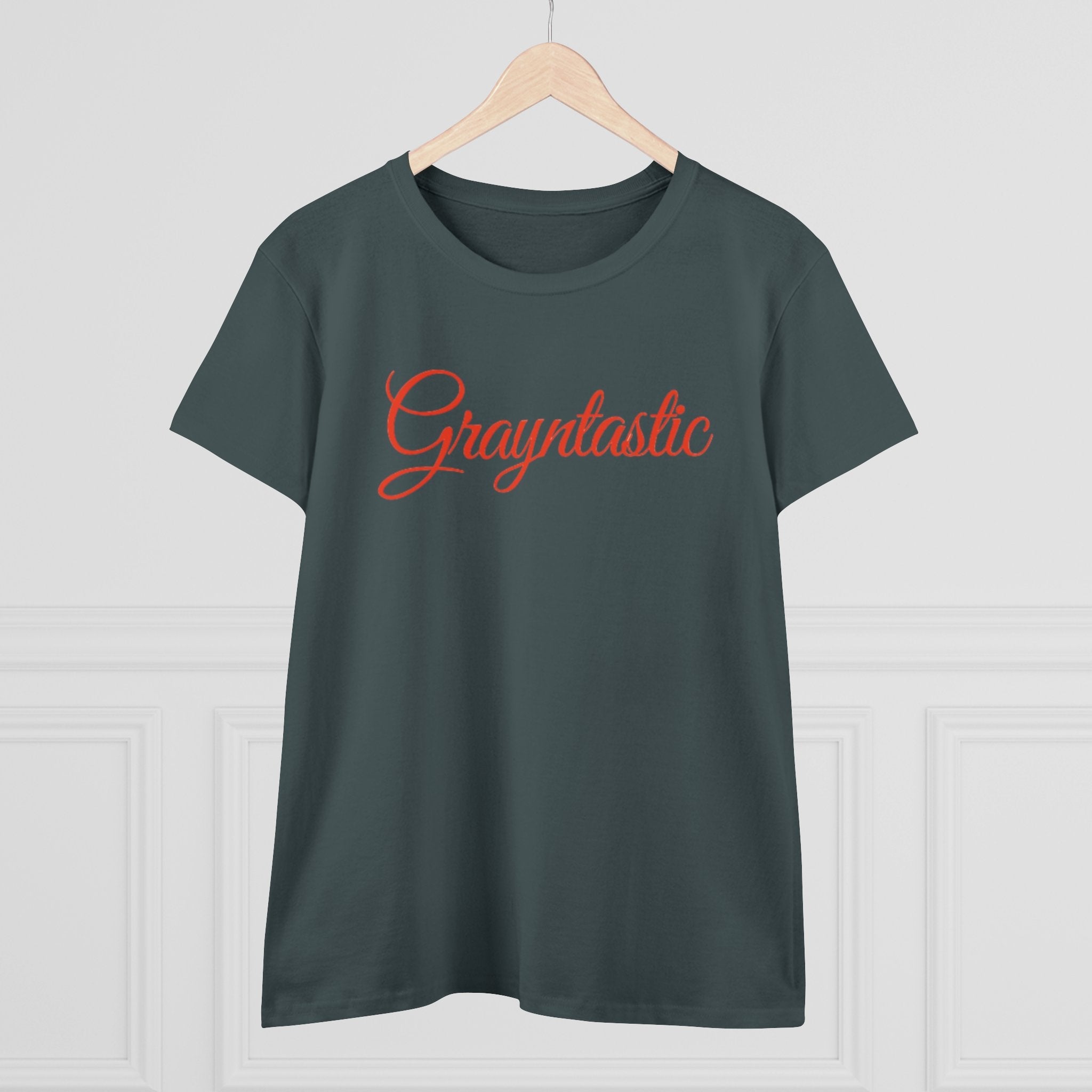 Women's Midweight Cotton T-Shirt - Casual Minimalist Crew