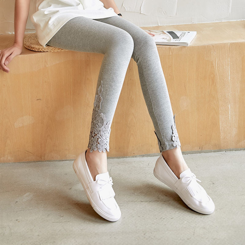 Women’s Cotton Blend Stretch Leggings Everyday Casual Pants