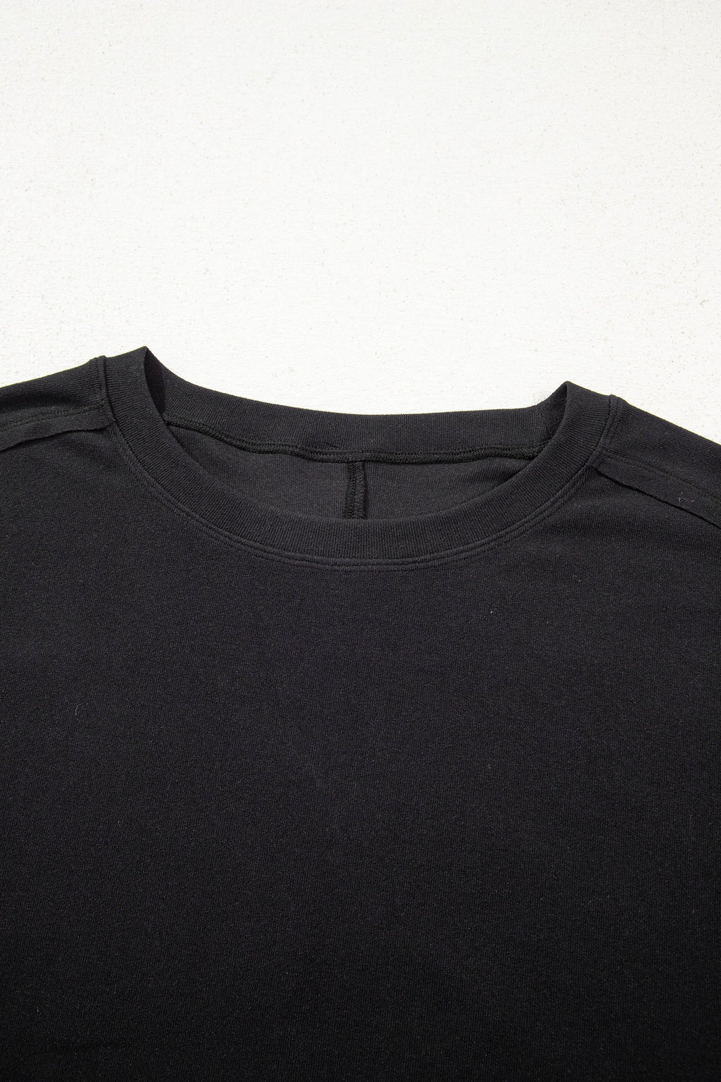 Women's Long Sleeve Tee with Sheer Patchwork & Bow Details