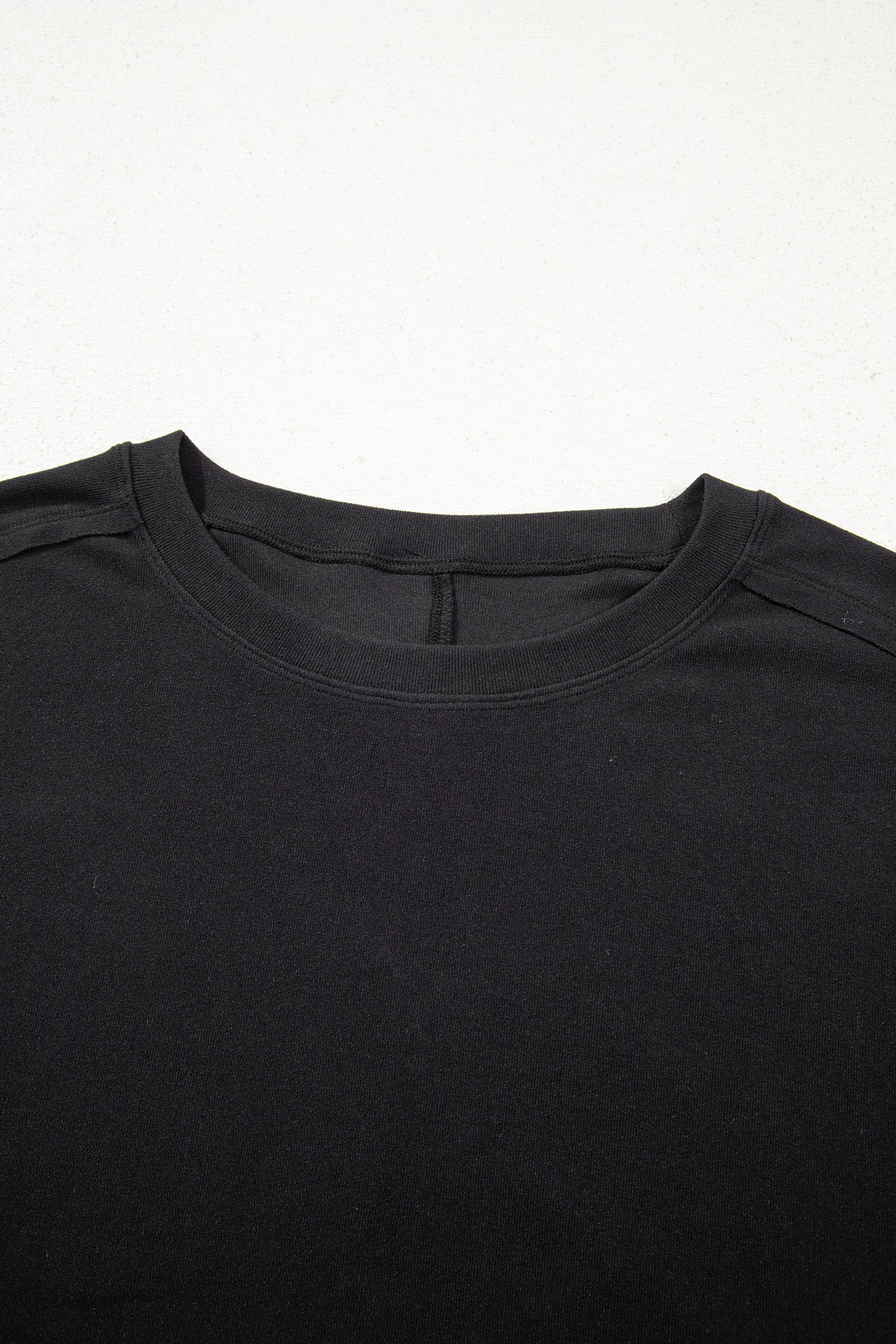 Women's Long Sleeve Tee with Sheer Patchwork & Bow Details