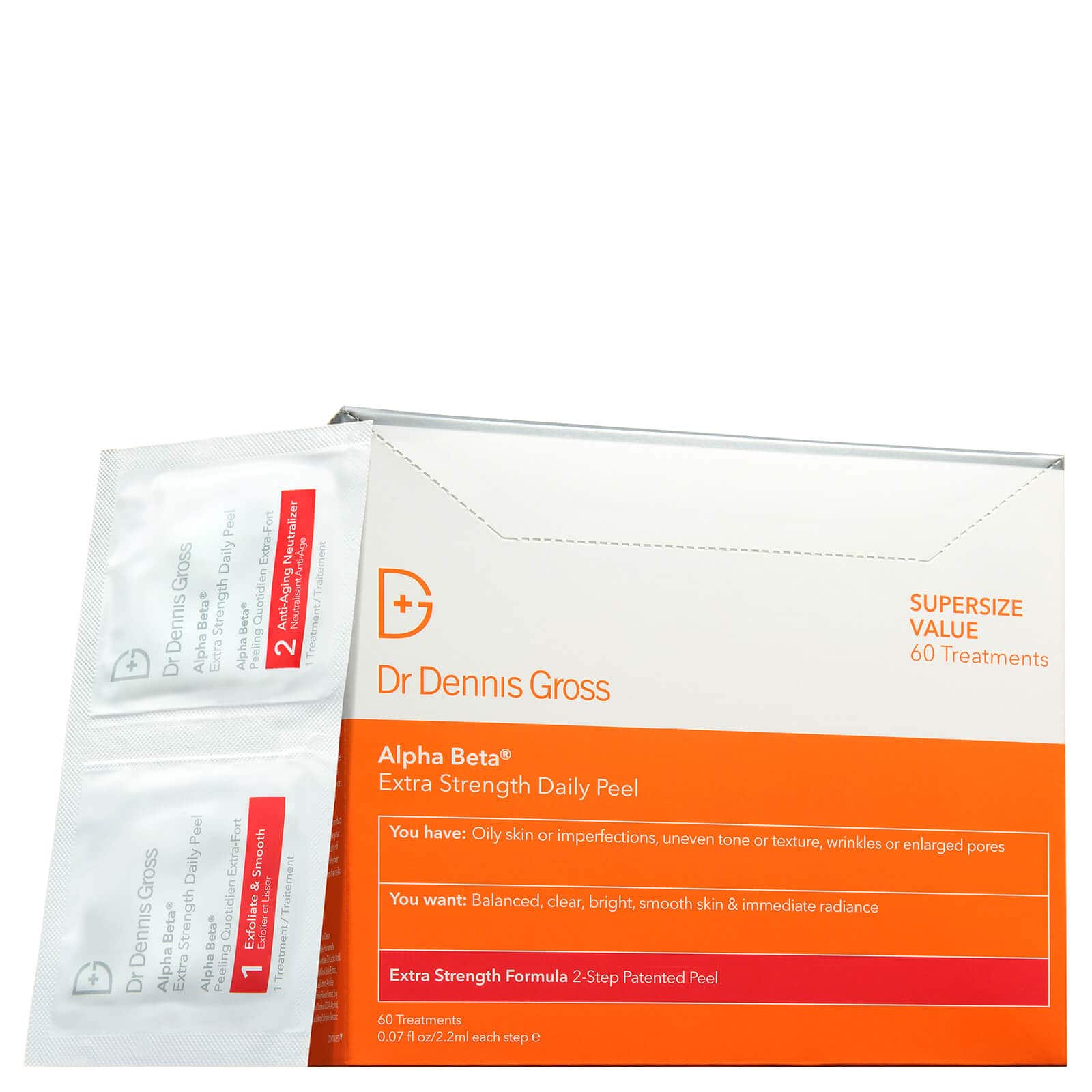 60-pack of Dr. Dennis Gross Alpha Beta Extra Strength Daily Peel treatment pads