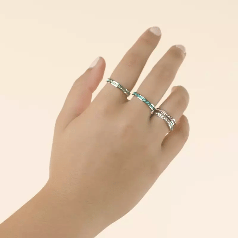 Tessa Emerald Crystal Eternity Band