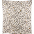 Bee And Leaf Floral Throw Blanket