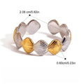 Starfish Shell Adjustable Ring in Gold or Silver Titanium Steel